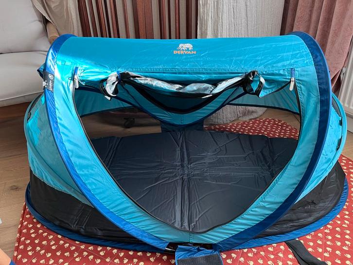 Deryan baby/toddler tant + air matterss, Kinderen en Baby's, Kinderkamer | Bedden, Zo goed als nieuw, Minder dan 140 cm, Minder dan 70 cm