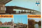 Ansichtkaart	Numansdorp	haven, Haringvlietbrug	4-luik, Verzamelen, Ansichtkaarten | Nederland, Verzenden, 1960 tot 1980, Ongelopen