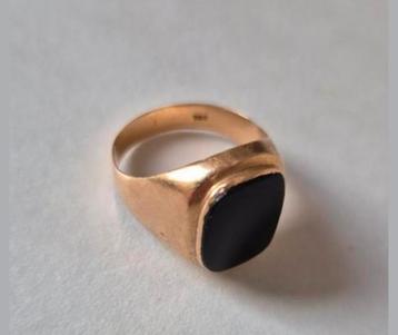 Vintage Gouden Heren Zegelring beschikbaar voor biedingen