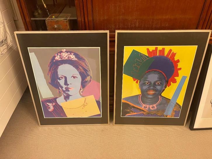 2 x Andy Warhol Reigning Queens Beatrix en Ntombi Tfwala, Antiek en Kunst, Kunst | Litho's en Zeefdrukken, Ophalen