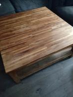Teak hout salontafel, Ophalen, 50 tot 100 cm, Zo goed als nieuw, Minder dan 50 cm