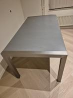 Moderne uitschuifbare eettafel, Gebruikt, Metaal of Aluminium, Ophalen of Verzenden, Moderne, industriële look.