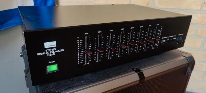 Vintage Sansui SE-5 Stereo Graphic Equalizer - Zwart., Muziek en Instrumenten, Versterkers | Keyboard, Monitor en PA, Gebruikt