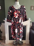 Eroke zwart rode gevoerde jurk IT44 NL40 gratis verz, Maat 38/40 (M), Verzenden, Zwart, Zo goed als nieuw