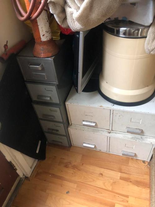7 Stalen lade kisten vintage, Doe-het-zelf en Verbouw, Gereedschapskisten, Gebruikt, Ophalen