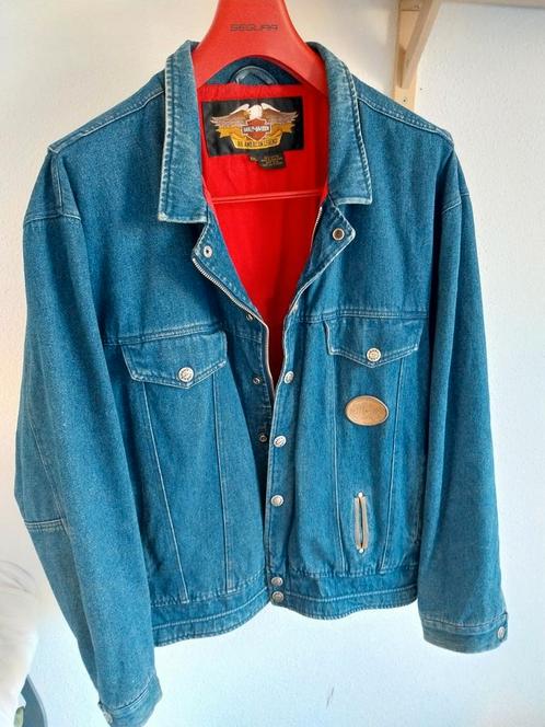 Prachtige, originele Harley Davidson jeans jas, Motoren, Kleding | Motorkleding, Jas | textiel, Tweedehands, Ophalen of Verzenden