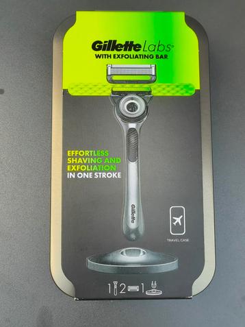 Gillettelabs handvat + 2 mesjes + houder en Travel case  beschikbaar voor biedingen