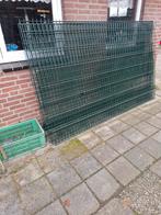 6 Dubbelstaafmatten 8/6/8 - 2,5m x 1,4m - Groen, Tuin en Terras, Ophalen, Gebruikt, IJzer, Dubbelstaafmat hekwerk