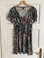 H&M Mama jurkje maat 38 multikleur v-hals 100% viscose veren, Maat 38/40 (M), H&M, Zwart, Ophalen of Verzenden