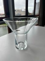 Glazen vaas - modern design, Wit, Ophalen of Verzenden, Minder dan 50 cm, Glas