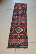 Vintage kleurige wollen Mexicaanse loper 173 cm lg 45 cm br, Mexicaans, Gebruikt, 150 tot 200 cm, Rechthoekig