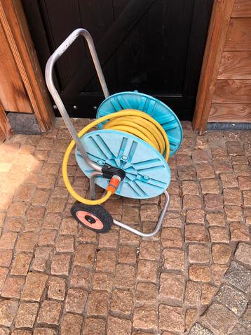 Gardena 20 meter tuinslang + haspel. beschikbaar voor biedingen