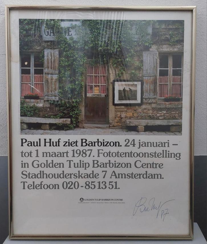 Paul Huf Barbizon Tentoonstelling - Gesigneerd, Antiek en Kunst, Kunst | Tekeningen en Foto's, Ophalen of Verzenden