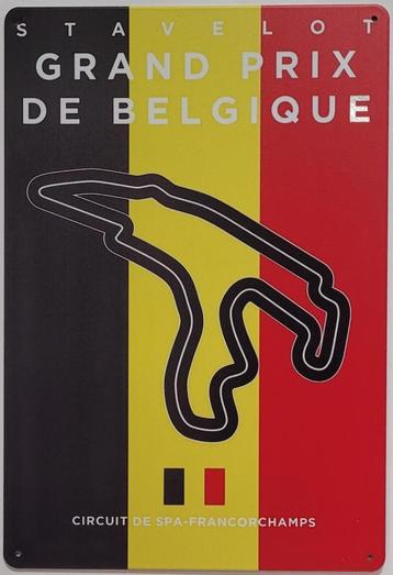 Formule 1 GP Belgie Spa circuit reclamebord van metaal deco  beschikbaar voor biedingen