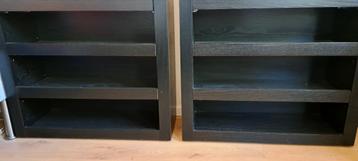 2x Roomdividers / Nachtkastjes - Zwart