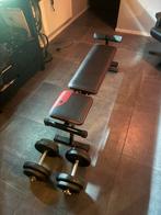 Fitnis bankje met dumbels, Ophalen of Verzenden, Zo goed als nieuw, Dumbbell