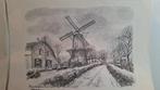 pentekening molen Boomberglaan Hilversum 1905, Ophalen of Verzenden