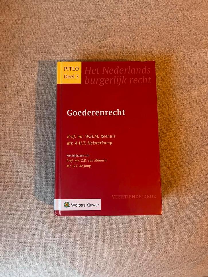 Pitlo Goederenrecht Deel 3 (14e druk) - Zo goed als nieuw, Boeken, Studieboeken en Cursussen, Zo goed als nieuw, WO, Alpha, Ophalen of Verzenden