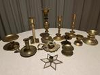 12 x vintage messing kandelaar, Huis en Inrichting, Woonaccessoires | Kandelaars en Kaarsen, Ophalen, Overige materialen, Overige kleuren