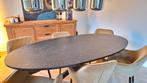 Mooie ovale eettafel 210 cm zwart/goud marmerlook, Huis en Inrichting, Tafels | Eettafels, Ophalen, 100 tot 150 cm, 200 cm of meer