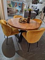 Eetkamertafel rond manghout / stoelen Richmond Interiors, Ophalen, Rond, Nieuw, Vier personen