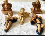 Vintage Gipsen Engeltjes - Set van 5, Ophalen of Verzenden, Gebruikt, Overige materialen, Engelenbeeld