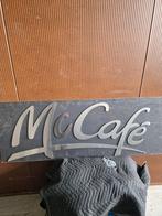 mc café.  mc donalds. roestvrij staal, Verzamelen, Merken en Reclamevoorwerpen, Ophalen, Zo goed als nieuw, Reclamebord