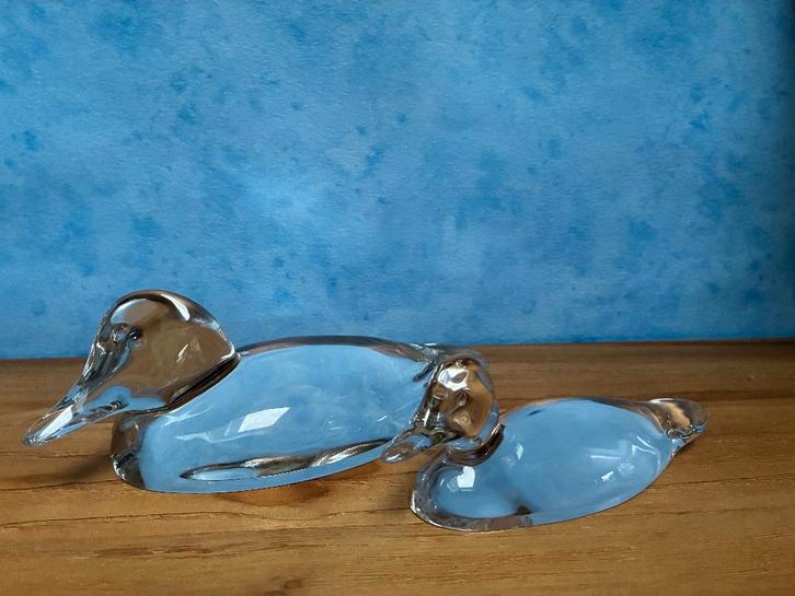 Villeroy en Boch, 2 kristallen eenden, Antiek en Kunst, Antiek | Glas en Kristal, Ophalen of Verzenden