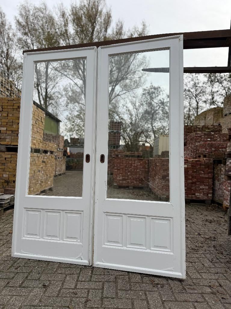 Set schuif / en-suite deuren met glas 211x165cm., Ophalen of Verzenden