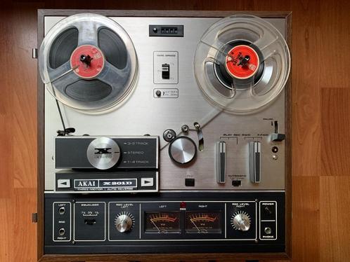 Akai X-201D bandrecorder te koop!, Audio, Tv en Foto, Bandrecorders, Bandrecorder, Met stofkap, Met banden, Ophalen of Verzenden