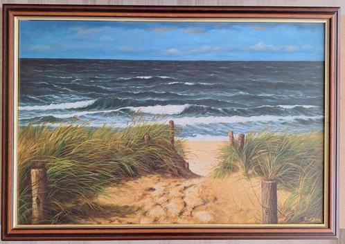 Landschap | De Duinen / Kust | Olieverf | F. van den Burg, Antiek en Kunst, Kunst | Schilderijen | Klassiek, Ophalen