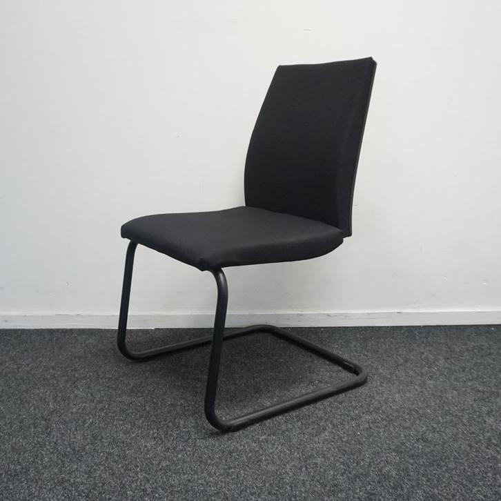 Sedus Yeah Vergaderstoelen | Slede-Stoelen | Zwarte Stof, Huis en Inrichting, Stoelen, Gebruikt, Vijf, Zes of meer stoelen, Metaal