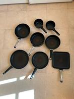 Complete set 8 pannen – merk Tefal, Huis en Inrichting, Keuken | Potten en Pannen, Ophalen, Zo goed als nieuw, Rvs, Pannenset