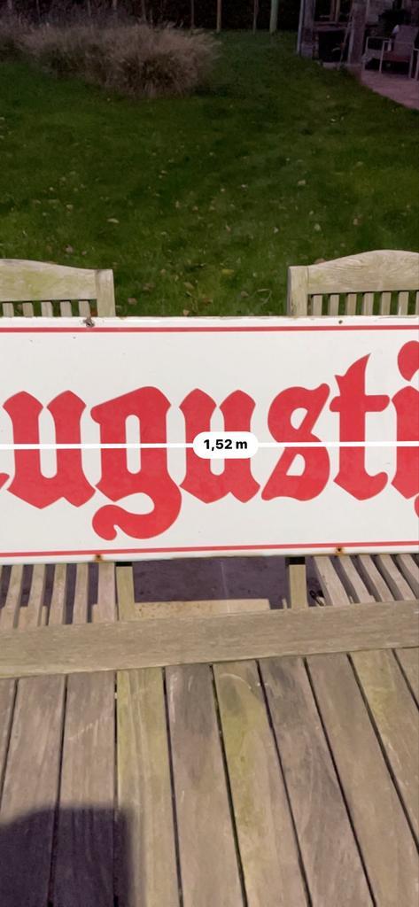 Vintage Augustijn Emaille Reclamebord, Verzamelen, Merken en Reclamevoorwerpen, Gebruikt, Reclamebord, Ophalen