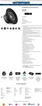 JL Audio 8W1V3-4 8 inch subwoofer, Hifi-Focus, Aalsmeerderweg 173 1432 CL, Aalsmeer, Nieuw, Ophalen of Verzenden