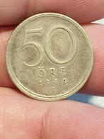 Zweden, 50 ore 1949 zilver (19), Postzegels en Munten, Munten | Europa | Niet-Euromunten, Zilver, Ophalen of Verzenden, Overige landen