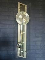 AMS wandklok met slinger alu/leisteen, Ophalen, Gebruikt, Analoog, Wandklok