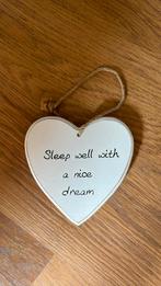 Decoratief Houten Hart met Tekst, Huis en Inrichting, Woonaccessoires | Tekstborden en Spreuken, Ophalen of Verzenden, Gebruikt