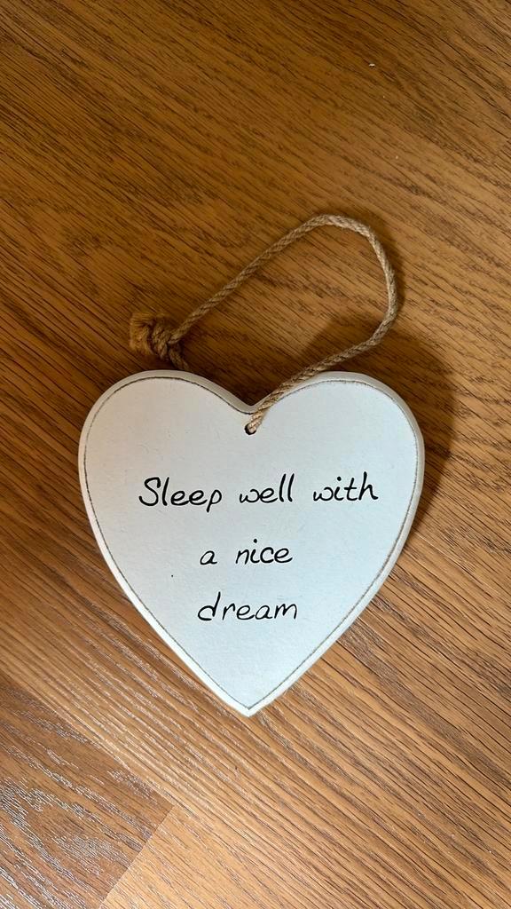 Decoratief Houten Hart met Tekst, Huis en Inrichting, Woonaccessoires | Tekstborden en Spreuken, Gebruikt, Ophalen of Verzenden