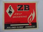 Pak Lucifers Etiket    HOLLANDS GLORIE  DORDRECHT, Verzenden, Gebruikt, Luciferdoosjes of -merken