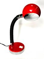 Vintage rode Space Age bureaulamp – jaren ’70, Huis en Inrichting, Lampen | Tafellampen, Kunststof, Ophalen of Verzenden, Zo goed als nieuw