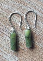 handgemaakte oorbellen echt zilver en jade, Sieraden, Tassen en Uiterlijk, Oorbellen, Hangers, Nieuw, Ophalen of Verzenden, Met edelsteen