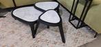 Salontafel Set Marmer Hout Zwart 3 delig Nu €295, Overige materialen, 100 tot 150 cm, Bornsestraat 31, Jarameubeloutlet@hotmail.com
