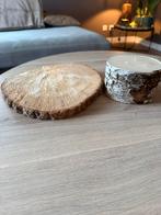 Houten Boomstam Kaars met Schors, Wit, Nieuw, Ophalen of Verzenden, Kaars