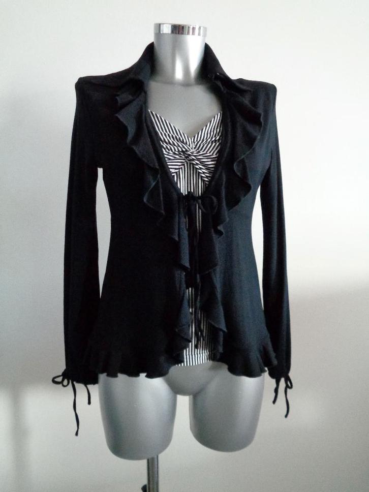 Tauri vest met vaste top, viscose, maat 40 NIEUW, Kleding | Dames, Truien en Vesten, Nieuw, Maat 38/40 (M), Zwart, Ophalen of Verzenden