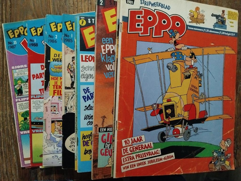 Weekblad Eppo/Wordt Vervolgd, verschillende oude nummers, Meerdere stripboeken, Ophalen of Verzenden, Gelezen