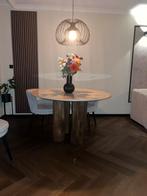 Te koop: ronde salontafel, 100 tot 150 cm, Rond, Ophalen of Verzenden, Zo goed als nieuw