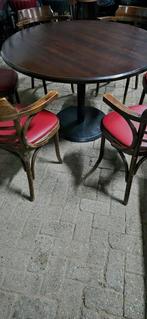 Stamtafel ronde tafel met stoelen, Huis en Inrichting, Tafels | Eettafels, Ophalen, Gebruikt, Geen, Rond
