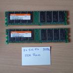 2X  PC RAM GEHEUGEN PC2700-25330 512Mb DDR333Mhz, Computers en Software, RAM geheugen, Ophalen of Verzenden, DDR, Desktop, Gebruikt