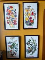 4 vintage jaren 70 seizoens lijsten, €16,50 per stuk, Minder dan 50 cm, ?, Zo goed als nieuw, Minder dan 50 cm